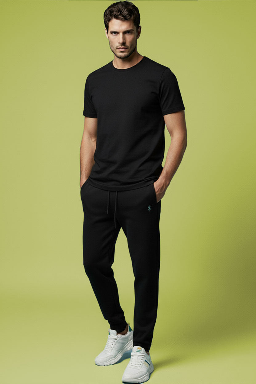 Elegant Black China Fabric Pants for Daily Wear